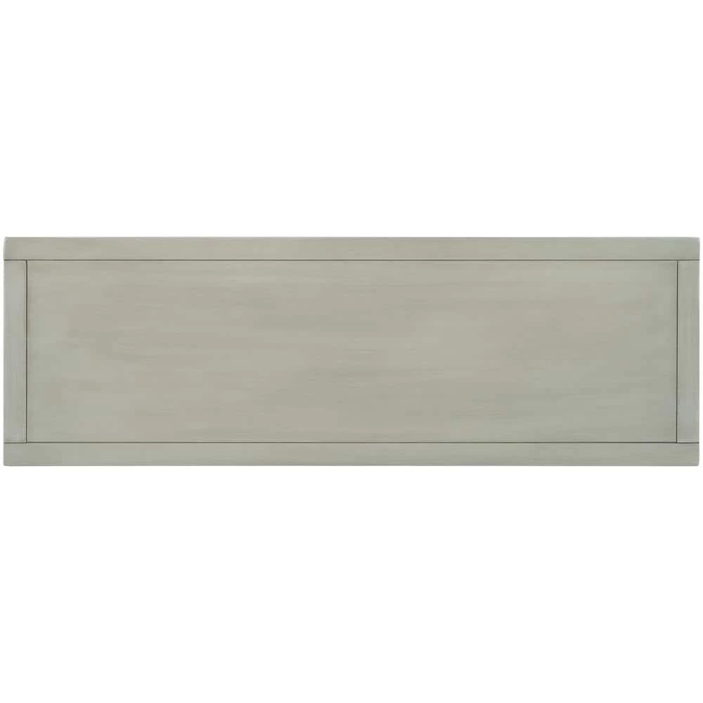 45 in. Wooden Console Table with Wine Rack Open Shelf Storage Sideboard (Antique Gray) by Siavonce 6 45 in. Wooden Console Table with Wine Rack Open Shelf Storage Sideboard (Antique Gray) by Siavonce - Image 4