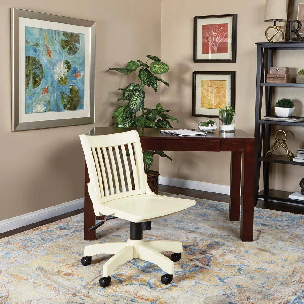 Bankers Series Antique White Un Upholstered Bankers Chair with Swivel and Height Adjustment by OS Home and Office Furniture 9 Bankers Series Antique White Un Upholstered Bankers Chair with Swivel and Height Adjustment by OS Home and Office Furniture - Image 7