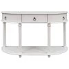 48 in. Antique White Retro Solid Wood Frame Curved Console Table and Legs with Single Drawer Half Moon Entry Table by Siavonce -OS Home Sales Shop antique white siavonce console tables t y wf282467aak 64 1000