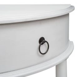 48 in. Antique White Retro Solid Wood Frame Curved Console Table and Legs with Single Drawer Half Moon Entry Table by Siavonce -OS Home Sales Shop antique white siavonce console tables t y wf282467aak d4 1000