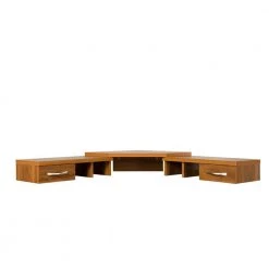 Corner Desk with Monitor Platform, Keyboard Shelf and 2-Drawers by OS Home and Office Furniture -OS Home Sales Shop autumn oak os home and office furniture computer desks 22110 44 1000