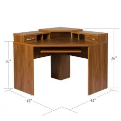 Corner Desk with Monitor Platform, Keyboard Shelf and 2-Drawers by OS Home and Office Furniture -OS Home Sales Shop autumn oak os home and office furniture computer desks 22110 4f 1000