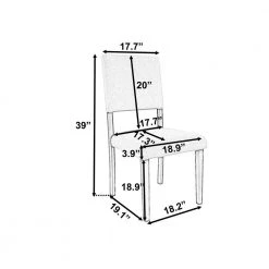 Beige Mid-Century Wood 4-Upholstered Dining Chairs for Small Places by Siavonce -OS Home Sales Shop beige siavonce dining chairs dj zc wf282701aae c3 1000