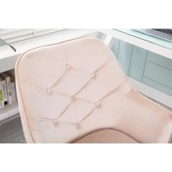 Modern Beige Velvet Desk Chair Upholstered Adjustable Swivel Task Chairs by Siavonce -OS Home Sales Shop beige siavonce task chairs cm y w39537647 1d 1000