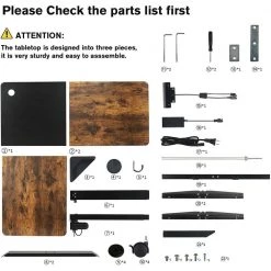 53 in. Black and Walnut L-Shaped Electric Corner Standing Desk with Adjustable Height by Siavonce -OS Home Sales Shop black and walnut siavonce standing desks ly y fx06 db 44 1000