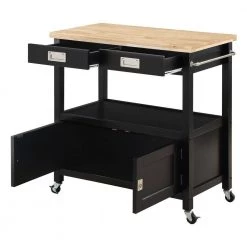 Farmhouse Black Painted Kitchen Cart with Drawer and Storage Area by OS Home and Office Furniture 18 Farmhouse Black Painted Kitchen Cart with Drawer and Storage Area by OS Home and Office Furniture -OS Home Sales Shop black os home and office furniture bar carts radw 3 fa 1000