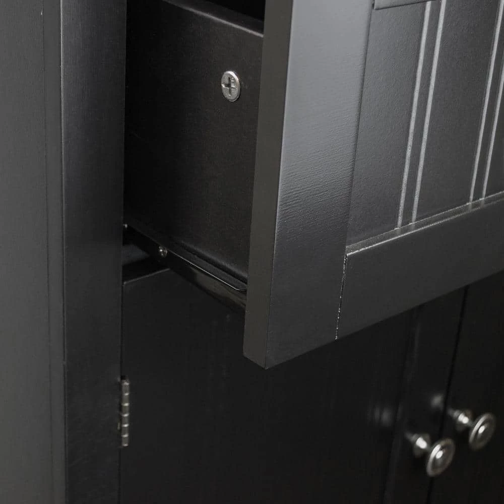 Casual Basics Black Microwave/Coffee Maker Utility Cabinet with Drawer and 2-Doors by OS Home and Office Furniture 7 Casual Basics Black Microwave/Coffee Maker Utility Cabinet with Drawer and 2-Doors by OS Home and Office Furniture - Image 5