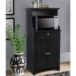 Casual Basics Black Microwave/Coffee Maker Utility Cabinet with Drawer and 2-Doors by OS Home and Office Furniture 19 Casual Basics Black Microwave/Coffee Maker Utility Cabinet with Drawer and 2-Doors by OS Home and Office Furniture -OS Home Sales Shop black os home and office furniture kitchen prep tables 25603 31 1000