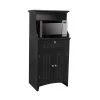 Casual Basics Black Microwave/Coffee Maker Utility Cabinet with Drawer and 2-Doors by OS Home and Office Furniture -OS Home Sales Shop black os home and office furniture kitchen prep tables 25603 64 1000
