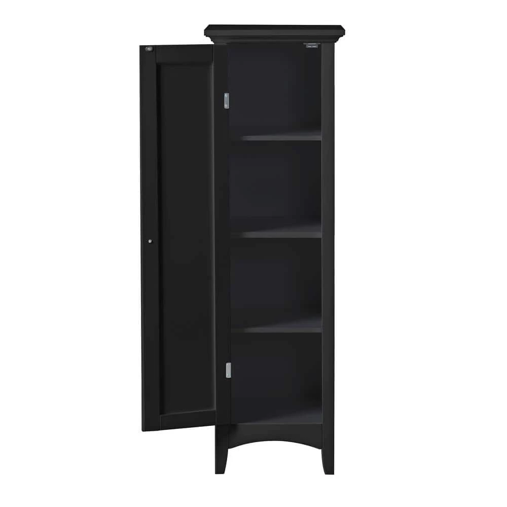 Casual Basics Black 1-Door Kitchen Storage Pantry by OS Home and Office Furniture 9 Casual Basics Black 1-Door Kitchen Storage Pantry by OS Home and Office Furniture - Image 7