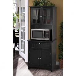 Casual Basics Black Buffet and Hutch with Framed Glass Doors and Drawer by OS Home and Office Furniture 21 Casual Basics Black Buffet and Hutch with Framed Glass Doors and Drawer by OS Home and Office Furniture -OS Home Sales Shop black os home and office furniture sideboards buffet tables 25604 31 1000