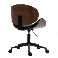 Bentwood Series Black Faux Leather Home Office Chair with Wood Accents by OS Home and Office Furniture -OS Home Sales Shop black os home and office furniture task chairs aw802 76 1000