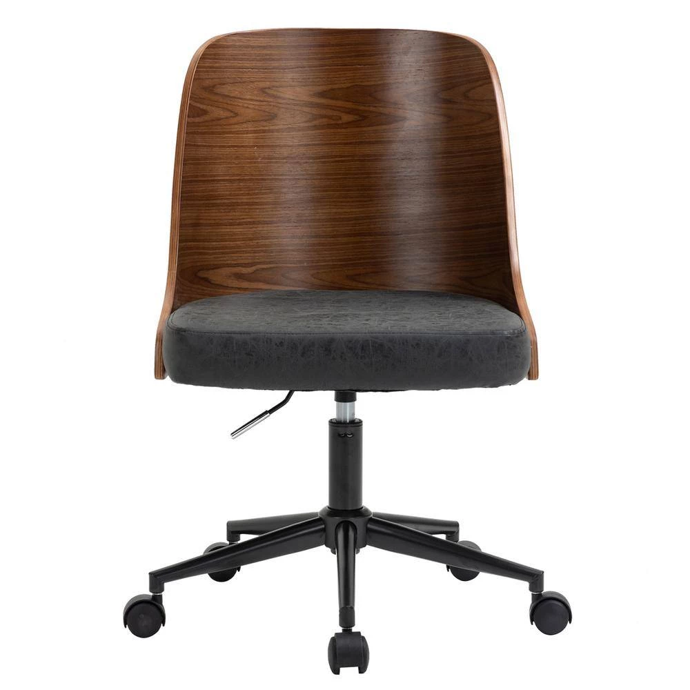 Bentwood Series Black Faux Leather Home Office Chair with Wood Accents by OS Home and Office Furniture 11 Bentwood Series Black Faux Leather Home Office Chair with Wood Accents by OS Home and Office Furniture - Image 9