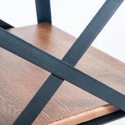 21.7 in. Brown Square Wood End Table with Solid Wood Top and Metal Base by Siavonce -OS Home Sales Shop black powder coated siavonce end side tables u y wf036983daa 1f 1000