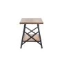21.7 in. Brown Square Wood End Table with Solid Wood Top and Metal Base by Siavonce -OS Home Sales Shop black powder coated siavonce end side tables u y wf036983daa 64 1000