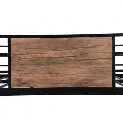 Black Twin-Over-Futon Bunk Bed, Metal Futon Bunk Bed Frame with Guardrails and Ladder by Siavonce -OS Home Sales Shop black siavonce bunk beds dj zc lp000196aab 1f 1000