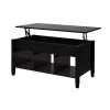 41.2 Inch Black Rectangular Solid Wood Coffee Table With Lift Function For Living Room Office by Siavonce -OS Home Sales Shop black siavonce coffee tables dj y w28219644 64 1000