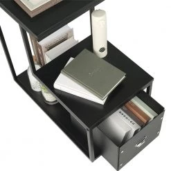 24 in. W Black L-Shaped Storage 2-Layer Side Table by Siavonce 10 24 in. W Black L-Shaped Storage 2-Layer Side Table by Siavonce -OS Home Sales Shop black siavonce end side tables ly k fx70bk c3 1000