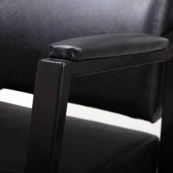 22.8 in. PU leather barber chair with backrest and armrest black by Siavonce -OS Home Sales Shop black siavonce ergonomic chairs d y d0102hethlg 66 1000