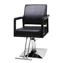 22.8 in. PU leather barber chair with backrest and armrest black by Siavonce -OS Home Sales Shop black siavonce ergonomic chairs d y d0102hethlg d4 1000