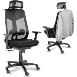 23.5 in. W Big and Tall Black Mesh Ergonomic Chair with Adjustable Height by Siavonce 18 23.5 in. W Big and Tall Black Mesh Ergonomic Chair with Adjustable Height by Siavonce -OS Home Sales Shop black siavonce ergonomic chairs ly yx fx107 bk 44 1000