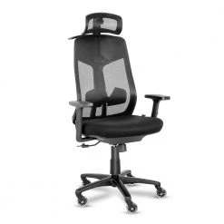 23.5 in. W Big and Tall Black Mesh Ergonomic Chair with Adjustable Height by Siavonce