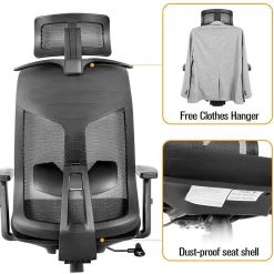 23.5 in. W Big and Tall Black Mesh Ergonomic Chair with Adjustable Height by Siavonce 14 23.5 in. W Big and Tall Black Mesh Ergonomic Chair with Adjustable Height by Siavonce -OS Home Sales Shop black siavonce ergonomic chairs ly yx fx107 bk 66 1000