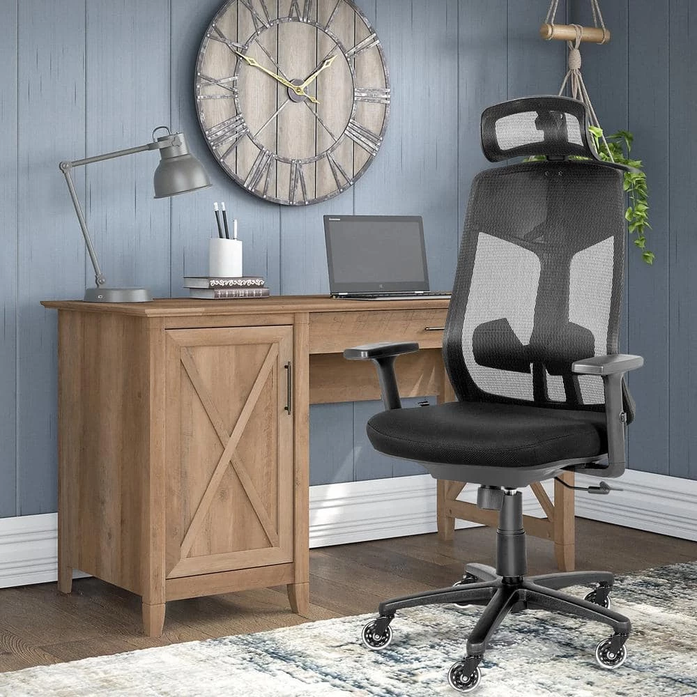 23.5 in. W Big and Tall Black Mesh Ergonomic Chair with Adjustable Height by Siavonce 4 23.5 in. W Big and Tall Black Mesh Ergonomic Chair with Adjustable Height by Siavonce - Image 2