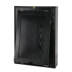 24 in. Black Retangular Wood Computer Desk with 2-Adjustable Shelves by Siavonce -OS Home Sales Shop black siavonce floating desks ly y fx96bk 4f 1000