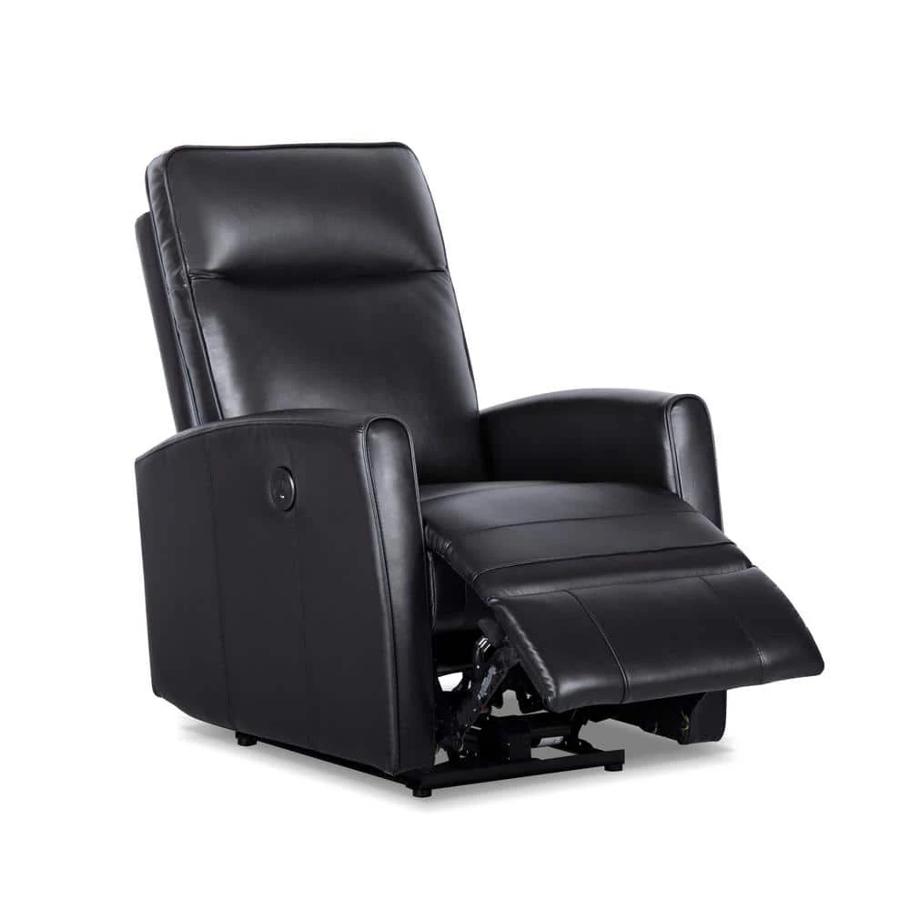 Malmo 37 in. W Black Big and Tall Leather and PVC Recliner by Siavonce 6 Malmo 37 in. W Black Big and Tall Leather and PVC Recliner by Siavonce - Image 4