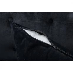 63.7 in. Square Arm Velvet Accent Sofa Straight Loveseat Sofa with Rose Gold Metal Feet Black by Siavonce -OS Home Sales Shop black siavonce sofas couches cm y w39537171 44 1000