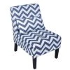 Blue Stripe Foam Ergonomical Upholstered Side Chair with Lumbar Pillow by Siavonce -OS Home Sales Shop blue siavonce accent chairs ly fx31 bl 64 1000