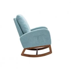 Blue Upholstery Comfortable Rocking Chair Living Room Chair with Wood Leg Material by Siavonce 15 Blue Upholstery Comfortable Rocking Chair Living Room Chair with Wood Leg Material by Siavonce -OS Home Sales Shop blue siavonce rockers gliders ottomans dj y w39529309 1f 1000