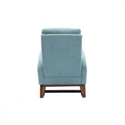 Blue Upholstery Comfortable Rocking Chair Living Room Chair with Wood Leg Material by Siavonce 16 Blue Upholstery Comfortable Rocking Chair Living Room Chair with Wood Leg Material by Siavonce -OS Home Sales Shop blue siavonce rockers gliders ottomans dj y w39529309 44 1000