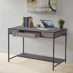 43.3 in. Rustic Brown Rectangle Computer Desk with 1-Drawer by Siavonce -OS Home Sales Shop brown black siavonce computer desks d y d0102hpyq4w 31 1000
