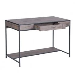 43.3 in. Rustic Brown Rectangle Computer Desk with 1-Drawer by Siavonce