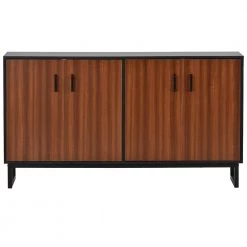Brown Large Storage Space Sideboard with Adjustable Shelves for Entryway, Living Room and Kitchen by Siavonce