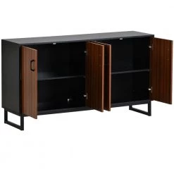 Brown Large Storage Space Sideboard with Adjustable Shelves for Entryway, Living Room and Kitchen by Siavonce -OS Home Sales Shop brown black siavonce sideboards buffet tables t y wf282889aad a0 1000