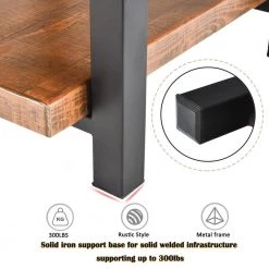 26 .4 in. Brown Rustic Natural Square Wood Coffee Table with Storage Shelf for Living Room by Siavonce -OS Home Sales Shop brown natural siavonce coffee tables t y wf192553aad 4f 1000