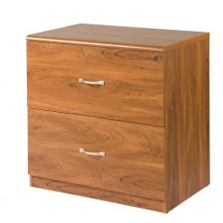 2-Drawer Brown Lateral File with Full Extention Ball bearing Drawer Glides by OS Home and Office Furniture