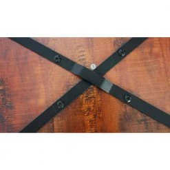 33 in. Brown Round Sandalwood Coffee Table with X-Shaped Iron Feet by Siavonce -OS Home Sales Shop brown siavonce coffee tables jh y 00232bksw 1f 1000