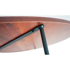 33 in. Brown Round Sandalwood Coffee Table with X-Shaped Iron Feet by Siavonce -OS Home Sales Shop brown siavonce coffee tables jh y 00232bksw 4f 1000