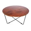 33 in. Brown Round Sandalwood Coffee Table with X-Shaped Iron Feet by Siavonce -OS Home Sales Shop brown siavonce coffee tables jh y 00232bksw 64 1000
