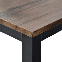 5-Piece rectangle Wood Top Brown Dining Set with Metal Frame and 4-Ergonomic Chairs by Siavonce -OS Home Sales Shop brown siavonce dining room sets t y st000020aad 66 1000