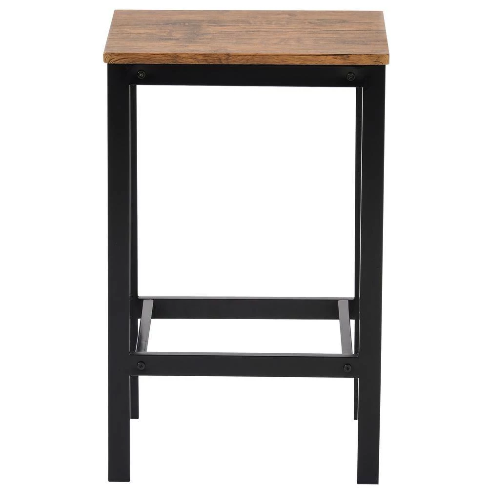 5-Piece Brown Rectangle Wood Top Counter Height Table Set Dining Table with 4-Chairs by Siavonce 7 5-Piece Brown Rectangle Wood Top Counter Height Table Set Dining Table with 4-Chairs by Siavonce - Image 5