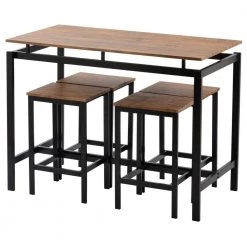 5-Piece Brown Rectangle Wood Top Counter Height Table Set Dining Table with 4-Chairs by Siavonce 28 5-Piece Brown Rectangle Wood Top Counter Height Table Set Dining Table with 4-Chairs by Siavonce -OS Home Sales Shop brown siavonce dining room sets t y wf196232aad fa 1000