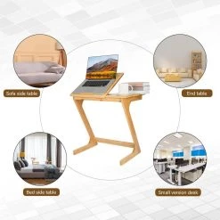 16 Width in. Brown Z-Shape Low Side Table with Adjustable Tilting Top by Siavonce -OS Home Sales Shop brown siavonce end side tables ly y fx63 z 1f 1000