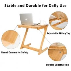 16 Width in. Brown Z-Shape Low Side Table with Adjustable Tilting Top by Siavonce -OS Home Sales Shop brown siavonce end side tables ly y fx63 z 4f 1000