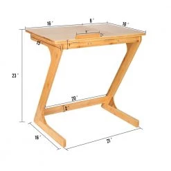 16 Width in. Brown Z-Shape Low Side Table with Adjustable Tilting Top by Siavonce -OS Home Sales Shop brown siavonce end side tables ly y fx63 z c3 1000