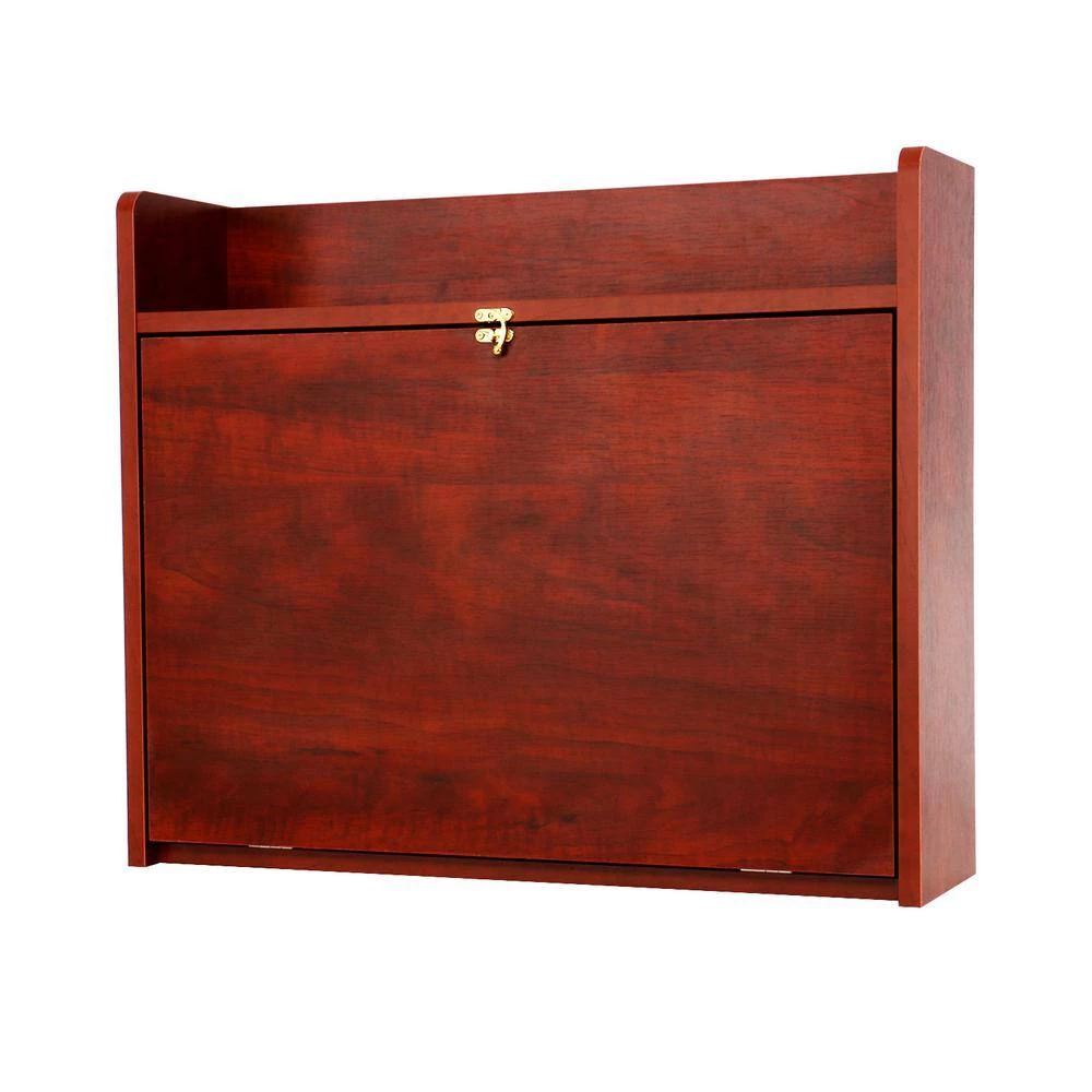 24 in. Brown Retangular Wood Computer Desk with Storage Shelves by Siavonce 7 24 in. Brown Retangular Wood Computer Desk with Storage Shelves by Siavonce - Image 5